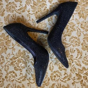 SOLD — Black Diba Rhinestone Black Heels